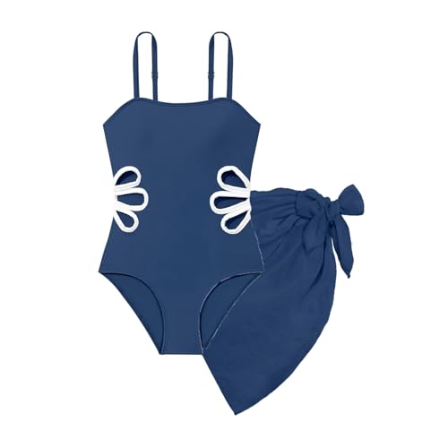 Traje de Baño Una Pieza para Niñas con Tirantes Ajustables y Detalles Elegantes en Cuello BañAdor NiñA 6 AñOs Bikini Braga Neopreno Natacion