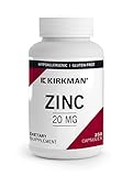 Kirkman - Zinc 20mg - 250 Capsules - Immune Support - High Absorption - Hypoallergenic