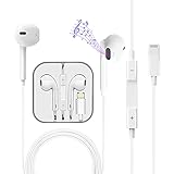 【Control de música y volumen】Controlador universal con micrófono en línea: el controlador de 3 botones tiene un micrófono, botones de volumen y un botón principal que se puede usar para responder/finalizar llamadas, despertar a Siri, reproducir/pausar/siguiente pista/pistas anteriores/rápido avanzar/rebobinar pistas.