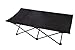 KingCamp Erhöhtes Hundebett Hundeliege Outdoor Haustierbett Haustierliege Atmungsaktivem Mesh & Wildledermatte & Rutschfesten Füßen für Reisen Garten Outdoor Indoor, Schwarz 121 × 68 × 30 cm