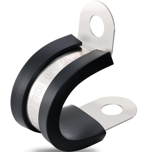 OURU 100PCS Cable Clamps 1/2 Inch 304 Stainless Steel