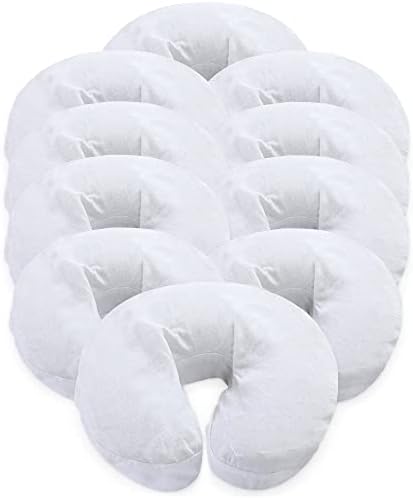London Linens Pack of 10, Premium Extra Thick 100% Cotton Flannel Massage Tables Face Cradle Covers Cozies Fitted - Includes 10 pcs (White)