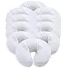 London Linens Premium Extra Thick 100% COTTON Flannel Massage Face Cradle Cover, Includes 10 pcs (White)