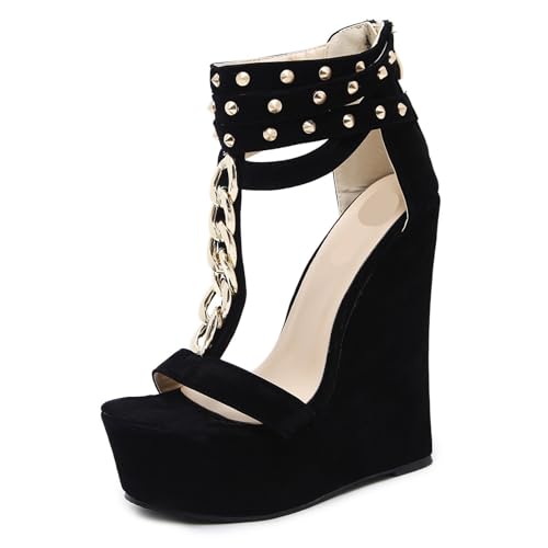 Sandales à talons hauts gladiateurs d'été ornées d'une chaîne tendance