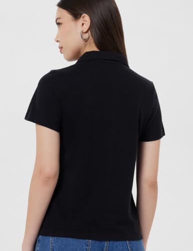 Image of Amazon Brand - Symbol Women Casual Polo T-Shirt | V-Neck | Regular Fit | Short Sleeve