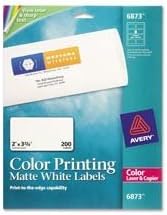 Avery 6876 Color-Printing Shipping Labels, 4-3/4 x 7-3/4, White, 50/Pack