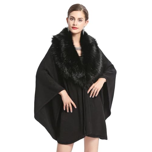 Womens Faux Fur Wraps and Shawls for Evening Dresses Formal Bridal Dressy Cape Warm Fall Winter Wedding Party Cloaks