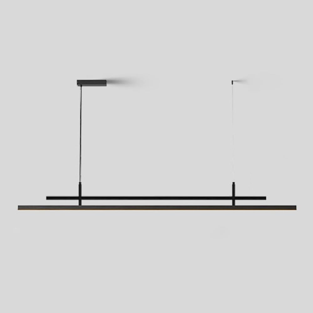 Black Linear Led Light Bar Kitchen Island Lightifixturemalist Hangiceilingp Lostrips,for Dinitable Bedroom Restaurant 4000K Star of Light/90Cm