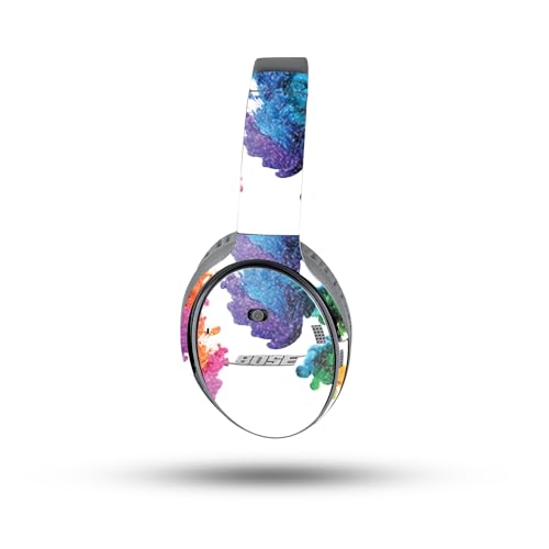 Image of MightySkins Glossy Glitter Skin Compatible with Bose QuietComfort 35 II Headphones - Aqua Paint | Protective, Durable High-Gloss Glitter Finish | Easy to Apply, Remove, and Change Style