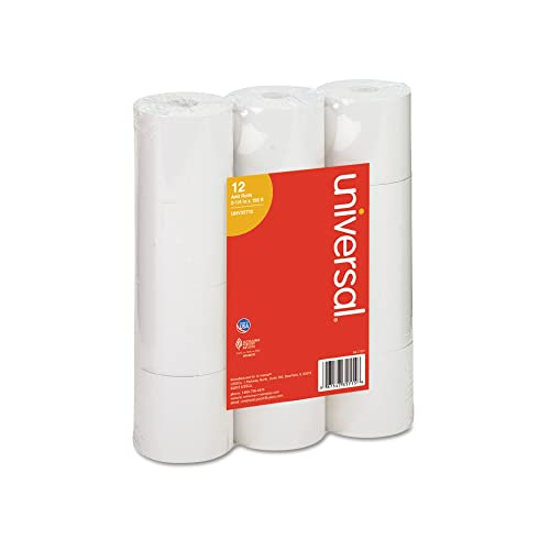Rouleau calculatrice blanc Unv35715 pour comptabilité de bureau