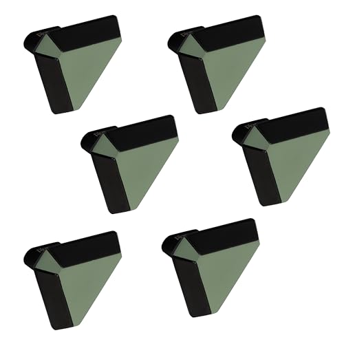 Image of Plantex Knobs for Drawer /Drawer Knobs /Triangle Knob for Cabinets /Drawer Handle /Pull-Push Knob for Kitchen /Bedroom Drawers - Pack of 6 (SH-431, DC-Black & Green)