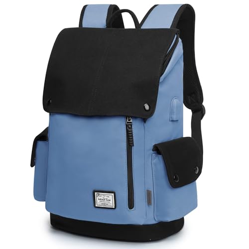 WindTook Mochila Mujer Lona Portatil 15.4 Pulgadas Mochilas Escolares Casual con Puerto