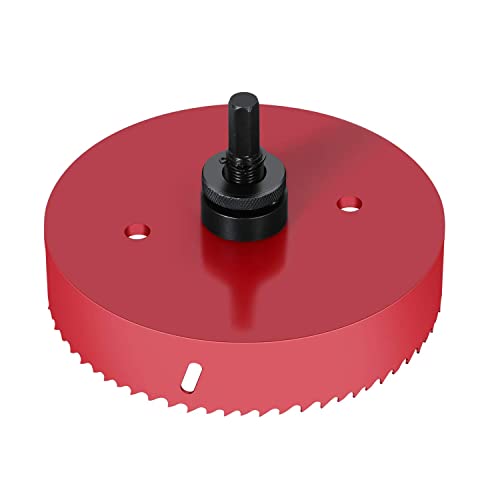 6 Inch Hole Saw For Making Cornhole Boards - Heavy Duty Steel - Corn Hole Drilling Cutter & Hex Shank Drill Bit Adapter For Cornhole Game #TOP1