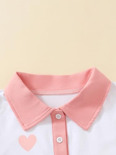 Image of Girls 2 Piece Outfit Preppy Strawberry Graphic Sleeveless Polo Shirt and Pleated Skirt Set with Crossbody Bag