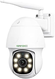 SV3C New PTZ Security Camera Outdoor 5MP Rotate Pan&Tilt IP CCTV Cameras with Auto Tracking and Floodlight, WiFi Outdoor Camera Support Color Night Vision, Human Detection, Audio SD Card Record
