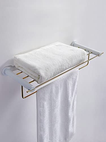 Barre à serviettes et matériel de bain mural en laiton avec accessoires perforés