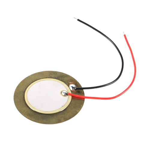 Image of Piezo Discs (20pcs) - 20mm /27mm /35mm Diameter, 6cm Lead, Brass & Ceramic, 1.8KHz Resonance, for DIY, Contact Microphones, Guitar Pickups, Drum Triggers (27mm)