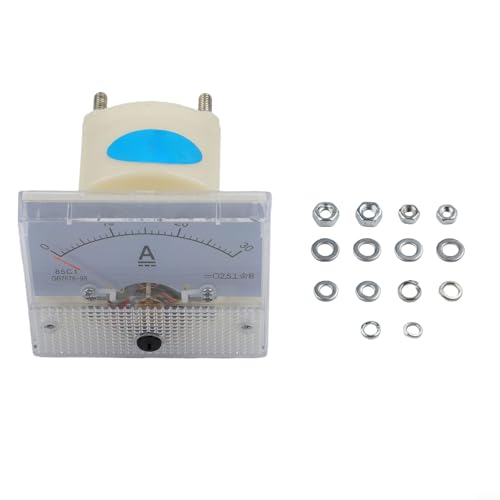 85C1 Ampèremètre analogique DC Panneau voltmètre Jauge 0 30 V 50 V 0 5 A 0 10 A avec réglage fin et échelle claire pour une surveillance précise (0-30 A)