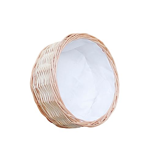 Cabilock 1 Set Natural Rattan Storage Basket Woven Food Container for Snacks Fruits and Bread and Versatile for Kitchen Bakery and Home Organization