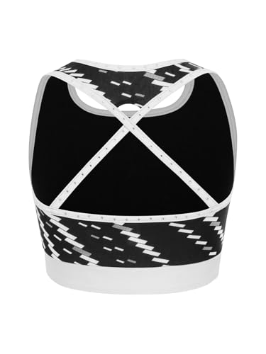 YEAHDOR Kids Girls Crop Tops Sleeveless Cross Back Sport Bra Gymnastics Dance Bralette Yoga Training Vest4