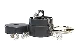 Lion Latch Travel Jewelry Box Case, Ring Holder on Shark Tank - Ring Holder for Women Girls with Keychain, Small Jewelry Organizer Boxes, Portable Ring Keeper Key Chain, Jewelry Storage Case