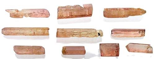 11.40 Gram TEN Golden Peach Pumpkin Crystal Gem Facet Tourmaline Rough EBS1576