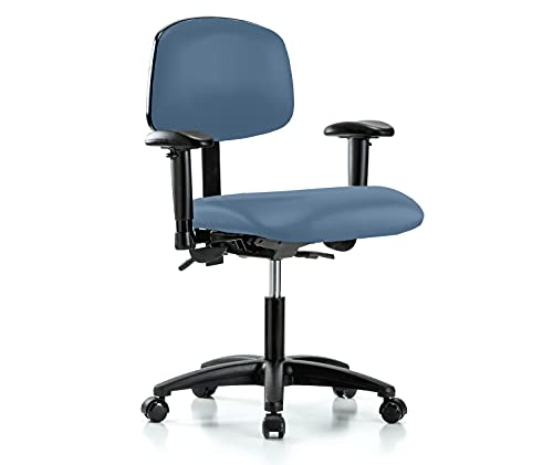 Image of Perch Multi-Task Office Chair with Adjustable Armrests | Desk Height 17-22 inch | Newport Fabric
