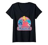 Official Disney Merchandise Mujer Disney Princess Aurora Magical Retro Camiseta Cuello V