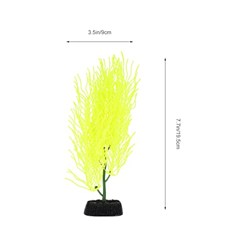 Stobok Artificial Aquarium Plants Artificial Hornwort Plant Artificial Plastic Fish Tank Plants Decoration Ornaments Yellow #TOP1