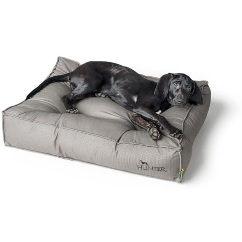 HUNTER LANCASTER Hunde-Steppbett, Hundebett, 80 x 60 cm, grau
