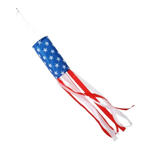 American Flag Windsock 4th of July Patriotic Decorations 40 Inch Patriotic 4th of July Windsock American Flag Wind Socks for Outside Heavy Duty for Outdoor Memorial Day Garden Porch Hanging Decor
