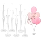 6 Sets Balloon Sticks with Base for Table Balloon Stand Kit Balloon Stands with Base for Floor Balloon Arch Stand with Base Balloon Stands for Table Baby Shower Birthday Wedding Party Decorations