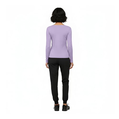 Image of Natural Uniforms Women's Long Sleeve Underscrub T-Shirt - Cotton Blend Scrub Base Layer for Nurses & Medical Professionals