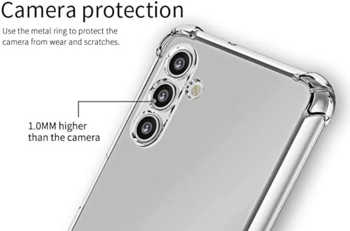 Image of BOXXO Flexible Back Cover for Samsung Galaxy M13 4G | Back Cover Transparent Clear Shockproof Case Four Corner Protection | Slim Protective Mobile Phone Cover for Samsung Galaxy M13 4G
