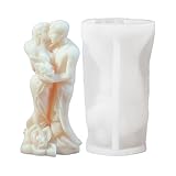 3D-Kerzenform Umarmendes Paar, Silikonform Für Kerzen in Form eines Paares, Silikonform Für DIY Seifen, Wa-chs und Harz Bastelarbeiten