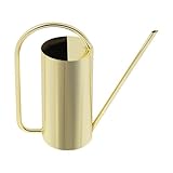 Edelstahl-Gießkanne Gießkanne mit langem Auslauf Großes Fassungsvermögen 1, 4L für Bewässerung Kleiner Zimmerpflanzen, Hängepflanzen, Desktop-Bonsai Gold