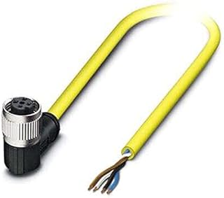 PHOENIX CONTACT SAC-4P-2.0-542/M12FR BK - Cable para sensor y actuador (4 pines, codificación A, cable de 2 m), color amarillo