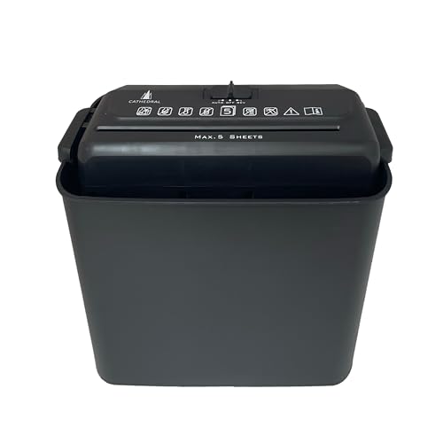 Image of Cathedral Products 5 Sheet Strip Cut Shredder with 8.5 Litre Bin