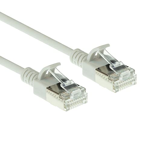 ACT CAT6a Network Cable, U/FTP LSZH LAN Cable Thin 3.8 mm Slimline, Flexible Snagless CAT 6a Cable with RJ45 Plug