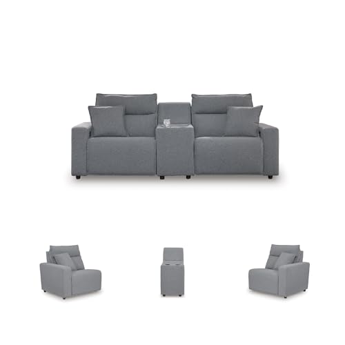 Image of Signature Design by Ashley 3-Piece Power Reclining Sectional, Gray