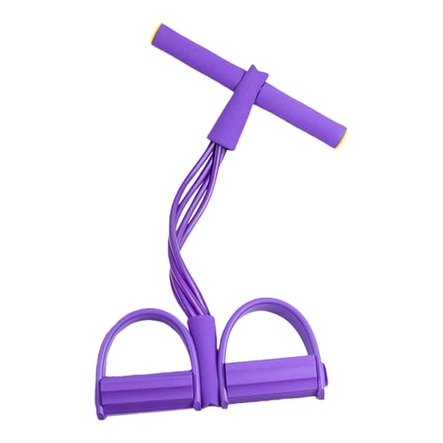 4 Tube Exercise Band for Sit Up Stretching Muscle Toning Nonslip Foot Pedals Soft Foam Handle Home and Fitness Tube Fitness Equi