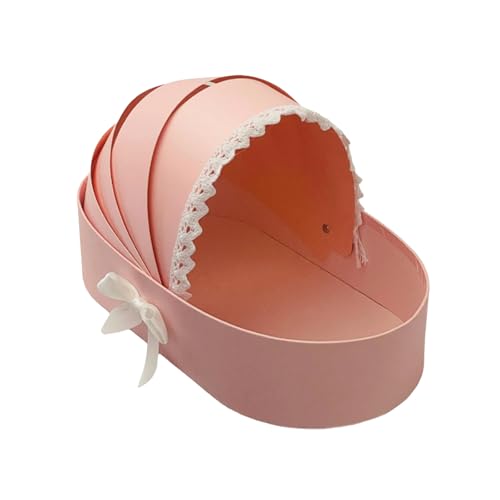 クレードルの形状障害バスケット空の赤ちゃんシャワー結婚式の誕生日バレンタインデーホームデコレーション段ボールのフラワーアレンジメントのためのフラワーバスケットギフトボックス