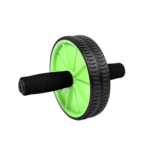OcioDual Rueda Abdominal, Rodillo Abdominales, Rueda Abdominales con Mango, Ejercicio en Casa, Gym en Casa, Core, Flexibilidad y Fuerza, Roller Gimnasio en Casa, Rodillo Abdominal, Verde