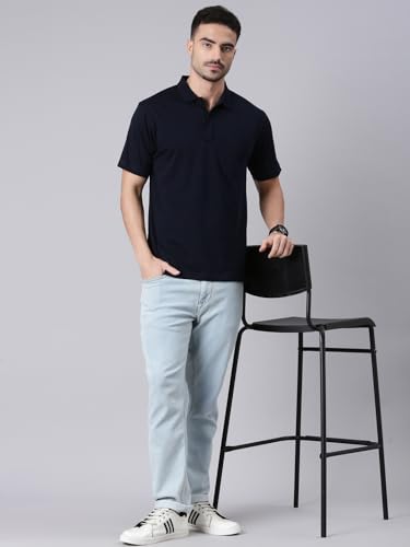 Image of Classic Polo Men's Half Sleeve Polo Neck Authentic Fit Solid Cotton T-Shirt
