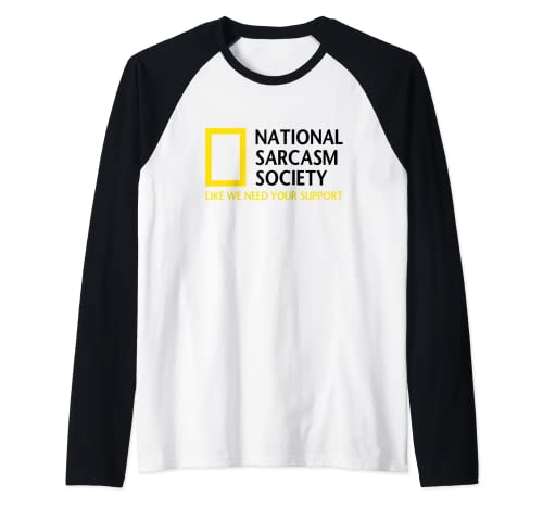 Società Nazionale Sarcasmo Parodia Disegni divertenti ironici Maglia con Maniche Raglan