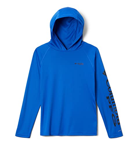 Columbia Youth Unisex Terminal Tackle Hoodie, Blue Macaw/Black Logo, X-Large #TOP13