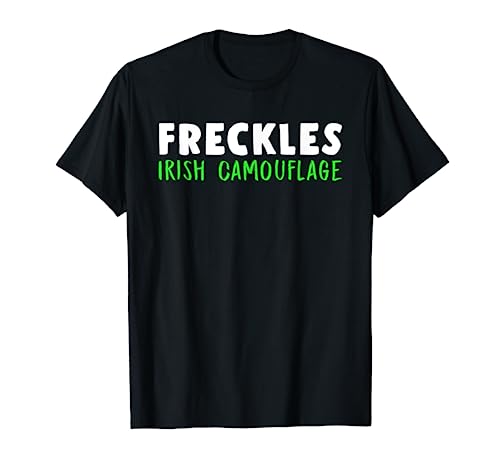 Funny Freckles Irish Camouflage Redhead Ginger Jokes Humor T-Shirt