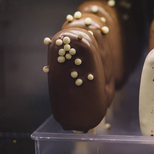 Mona Lisa Crispearls by Callebaut (White Chocolate, 4 x 800g Bags) – Resealable Velcro 800g Bag - Flavoured coated cereal balls for decorating cakes, cupcakes, waffles, crepes, pancakes