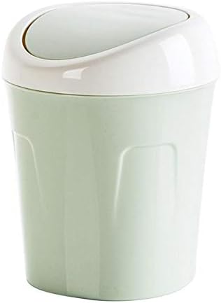 Desktop Shake Lid Trash Can Living Room Coffee Table Wastebasket Household Mini Trash Storage Bin