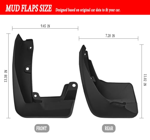 Image of Mud Flaps Mud Guards Fit for Honda CRV 2017-2022, Front & Rear Mud Splash Guards Accessories - 4 Pc, Black, LAN-CRV 17-22
